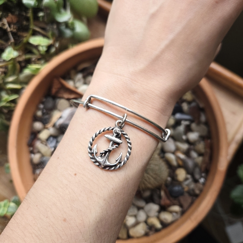 Alex & Ani Silver Nautical Anchor Bracelet